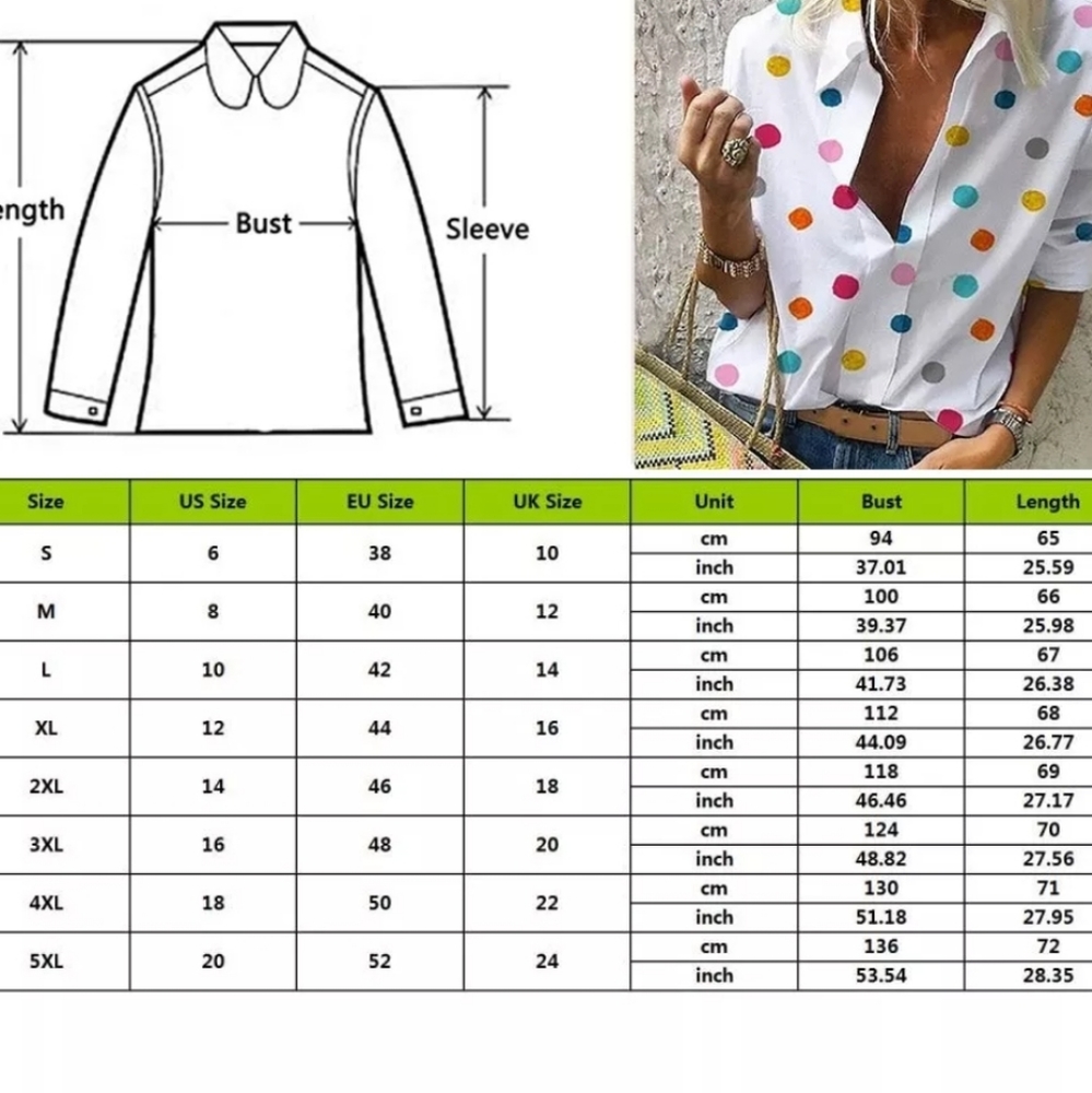 LONG SLEEVE POLKA DOT BLOUSE - Picture 3 of 3